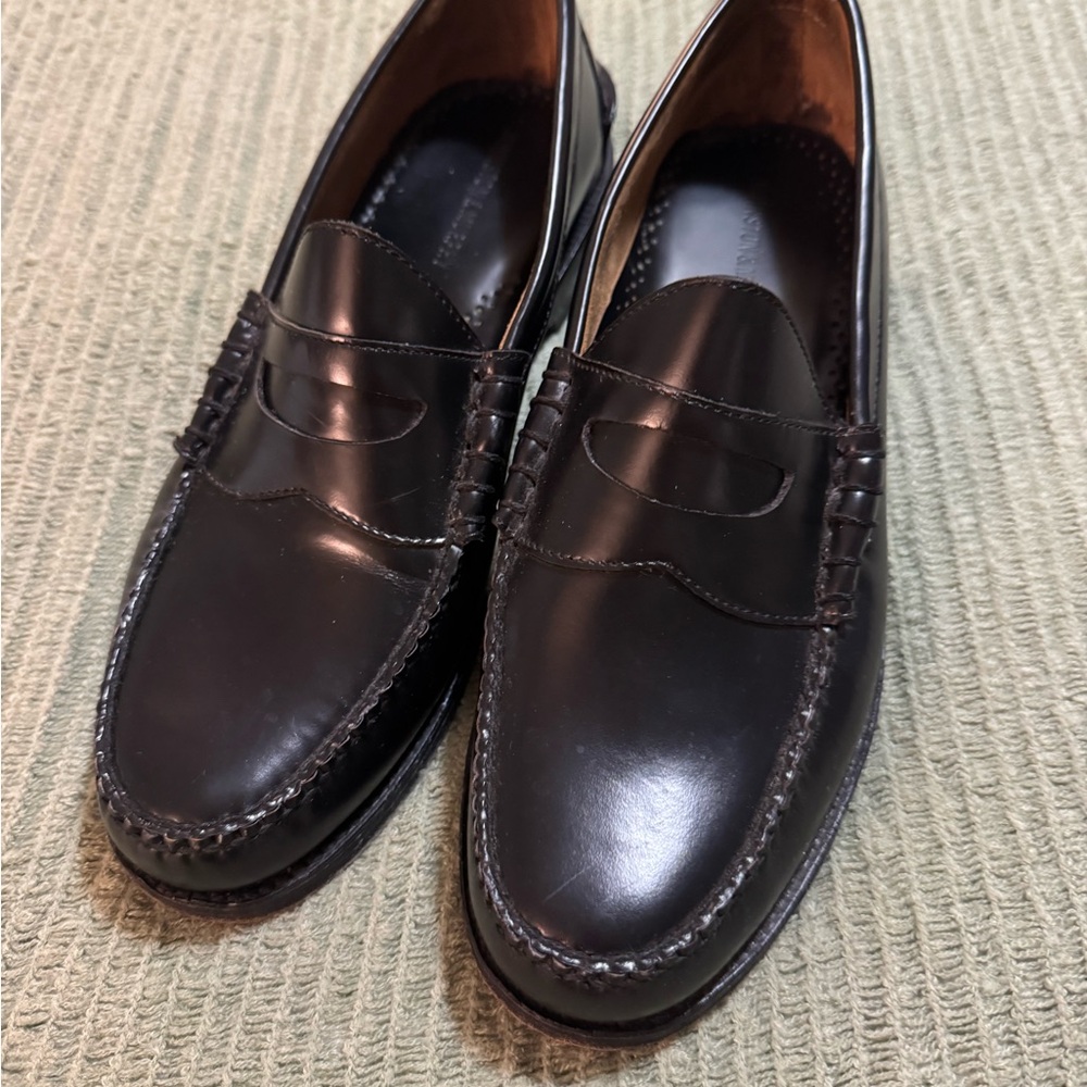Johnston & Murphy Men's Black Leather Penny Loafers